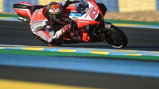 Pecco Bagnaia a Le Mans. Afp