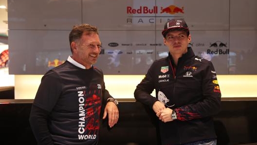 Horner con Verstappen. Getty