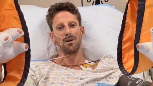 Grosjean in ospedale dopo lincidente