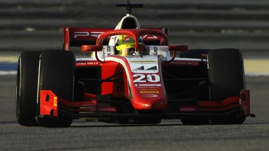 Mick Schumacher in azione in Bahrain. Getty