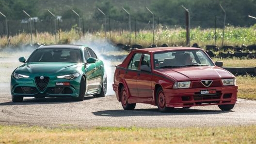 Prima della Giulia, la 75 è stata l’ultima berlina a trazione posteriore di Alfa Romeo insieme sul circuito di Magliano de’ Marsi