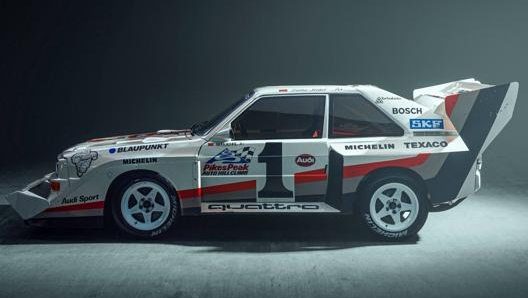 L’Audi Sport quattro S1 Pikes Peak portata alla vittoria della cronoscalata americana nel 1987 da Walter Röhrl