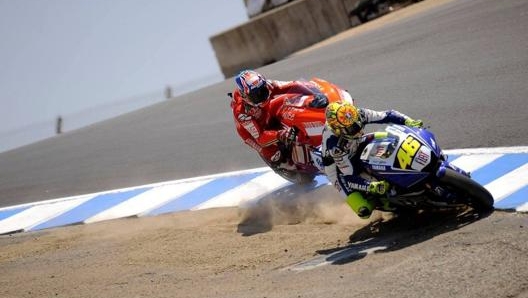 Il celebre sorpasso di Rossi a Stoner al Cavatappi.