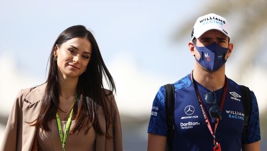 Nicholas Latifi con la fidanzata Sandra. Getty