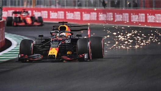 Max verstappen fa scintille a Gedda. Afp