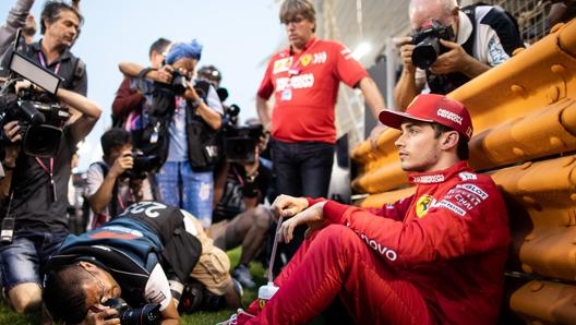 Charles Leclerc un anno fa in Bahrain. Getty Images