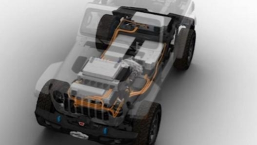 Un particolare del sistema elettrico della Jeep estrapolato dal video pubblicato dalla casa