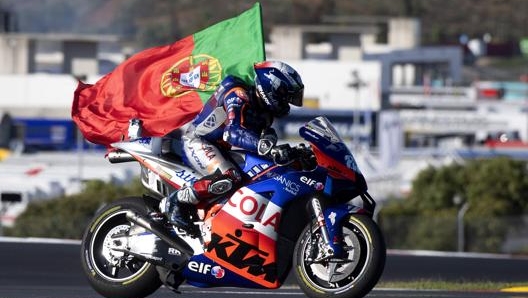 Miguel Oliveira, 26 anni, dopo la vittoria nel GP Portogallo a Portimao, suo secondo successo nel 2020. Getty