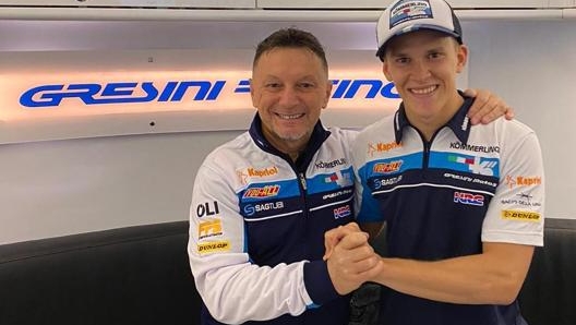 Fausto Gresini con Gabriel Rodrigo