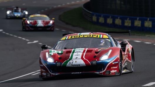 La Ferrari 488 numero 51, seconda in classe Gte Pro alla 24 Ore di Le Mans 2020