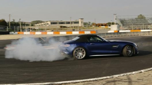 La Amg GT C in pista al Castelletto Circuit di Castelletto di Branduzzo (PV)