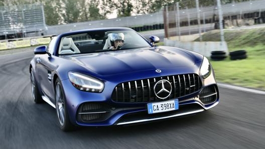 La Amg GT C in pista al Castelletto Circuit di Castelletto di Branduzzo (PV)