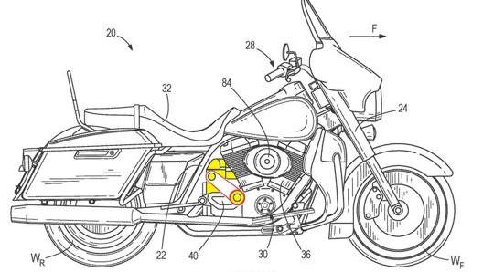 Nei brevetti Harley il compressore è sistemato dietro al cilindro posteriore