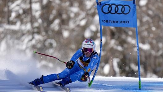 Marta Bassino in azione a Cortina. Getty