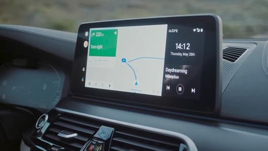 Una vettura dotata del sistema Android Auto