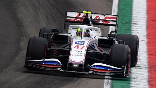 Mick Schumacher durante il GP del Made in Italy e dell'Emilia Romagna, sul tracciato di Imola. Afp