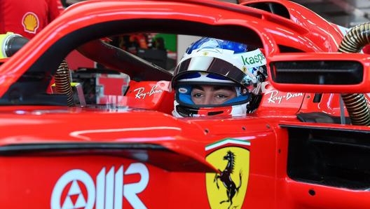 Giuliano Alesi sulla SF71H a Fiorano