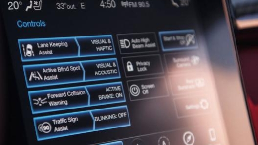 Gli Adas visibili sul display dell’infotainment