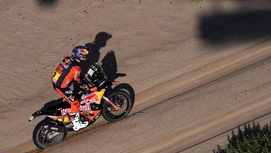 Toby Price in azione alla Dakar. Afp