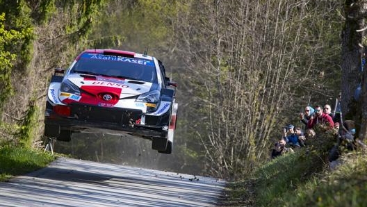 Elfyn Evans su Toyota Yaris al Rally di Croazia