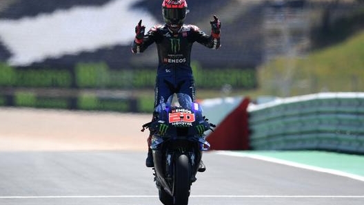 Fabio Quartararo (Yamaha), vincitore del GP del Portogallo. Afp