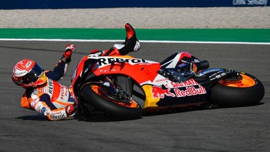 Dal suo debutto in MotoGP, Marquez è sempre stato tra i piloti con più cadute nel corso della stagione, con un massimo di 27 nel 2017 (foto MotoGP.com)