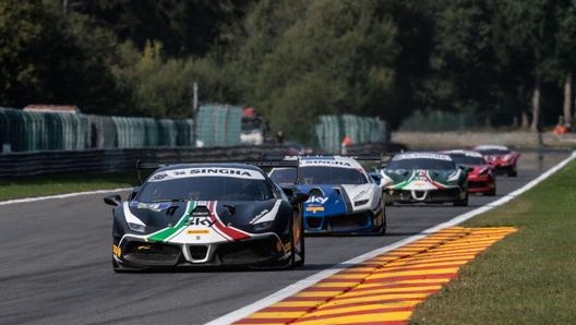 Un momento di gara nel Ferrari Challenge 2020 a Spa-Francorchamps