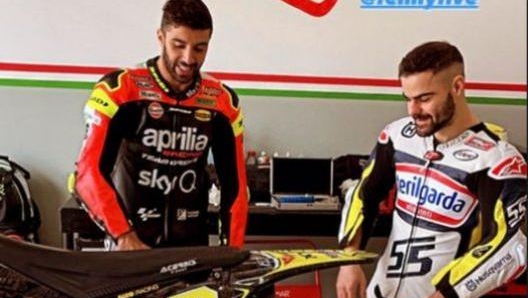 Andrea iannone con Romano Fenati