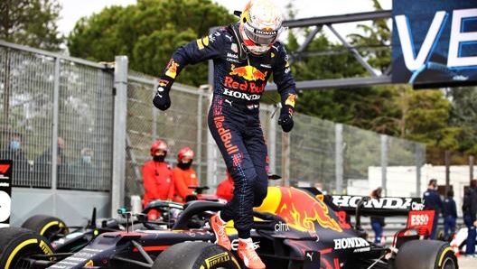 Max Verstappen, fresco vincitore a Imola con la Red Bull. Getty