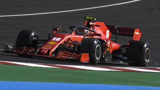 Charles Leclerc impegnato in Portogallo nel 2020. Epa