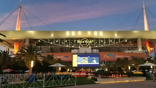 Hard Rock Stadium a Miami Gardens, attorno al quale si svilupperà il tracciato. Epa