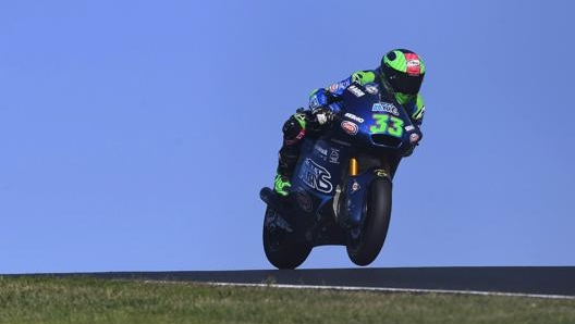 A Portimao le impennate sono frequenti: qui Enea Bastianini nel 2020 in Moto2. Getty