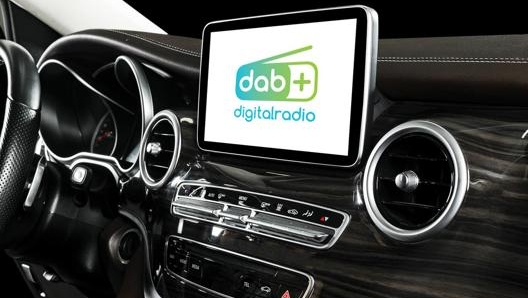 Il logo Digital Radio Dab+, lo standard di comunicazione scelto dagli operatori europei per la radio digitale