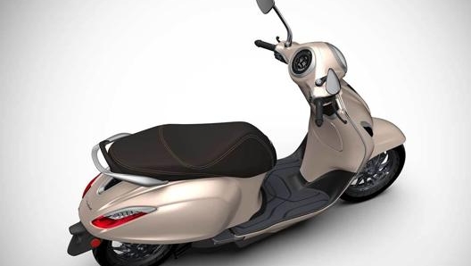 A livello estetico questa Chetak elettrica può ricordare la Vespa