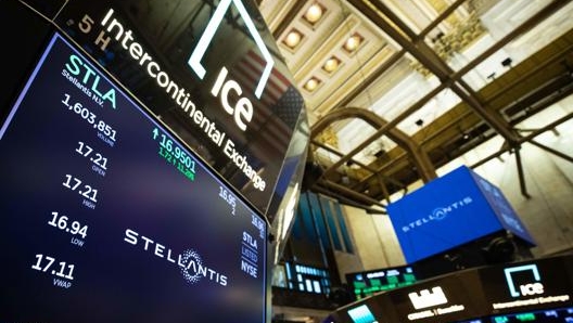 Il titolo Stellantis sulla piazza di Wall Street. Epa