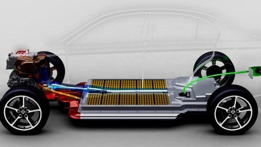 Un pianale destinato ad una vettura elettrica