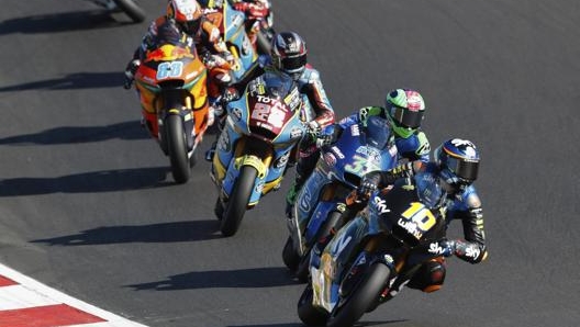 La Moto2 in azione a Portimao nel 2020. Ap