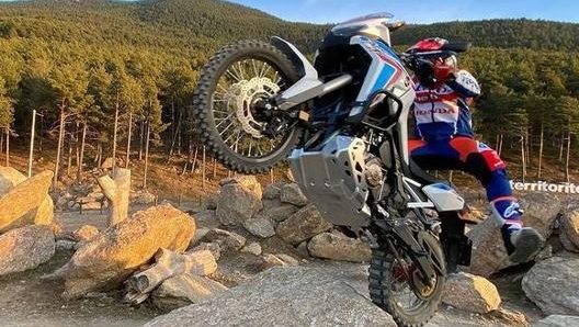 Toni Bou in azione con la Africa Twin