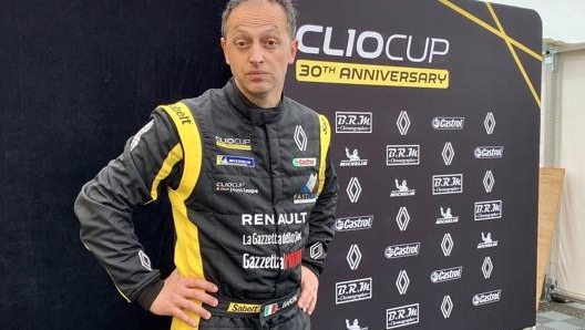 Lorenzo Baroni della Gazzetta dello Sport impegnato nella Renault Clio Cup Press League a Monza