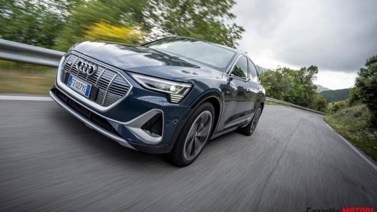 Lo scatto 0-100 km/h di Audi e-tron 55 quattro Sporback  pari a 5,7 secondi