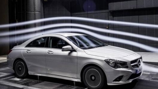 Le prove in galleria del vento di una Mercedes-Benz Classe A Sedan