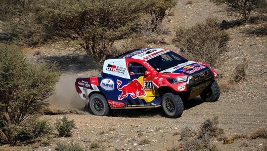 Nasser Al-Attiyah sulla Toyota. Afp