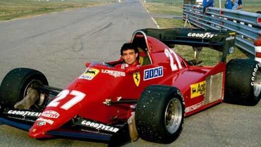 Michele Alboreto a bordo della Ferrari del 1985