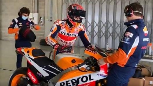 Marc Marquez in Portogallo per il test con la RC213V-S