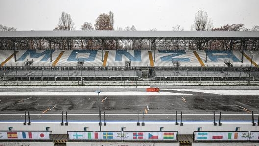 L’autodromo di Monza innevato