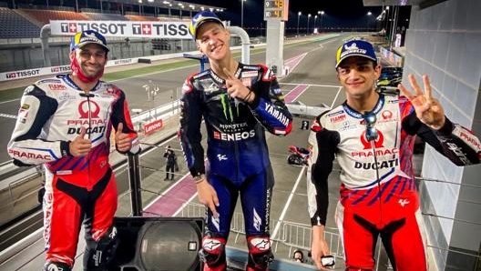 Il podio della MotoGP al GP di Doha