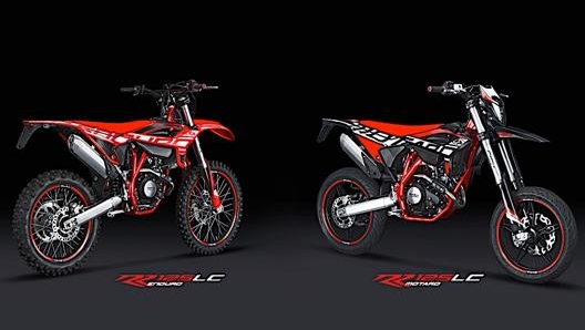 Le RR 125 LC Enduro (a sinistra) e Motard (a destra)