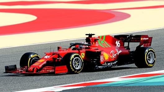 Charles Leclerc in pista per il filming day