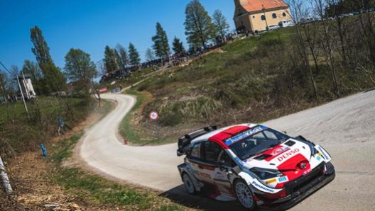 La Toyota Yaris di Sebastien Ogier. Afp