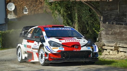 La Toyota Yaris di Elfyn Evans